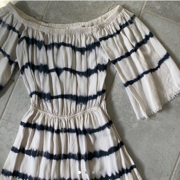 tie dye off the shoulder romper - Picture 3 of 4